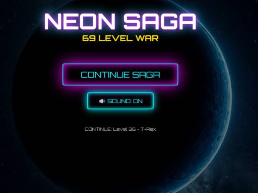 Thumbnail for Neon Saga Tic Tac Toe: 69 Level War